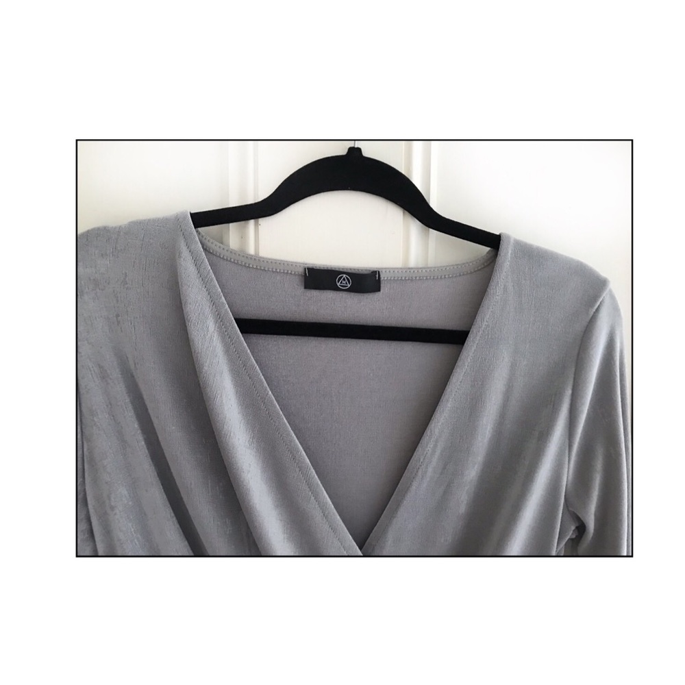 Silver Long-sleeve Bodysuit